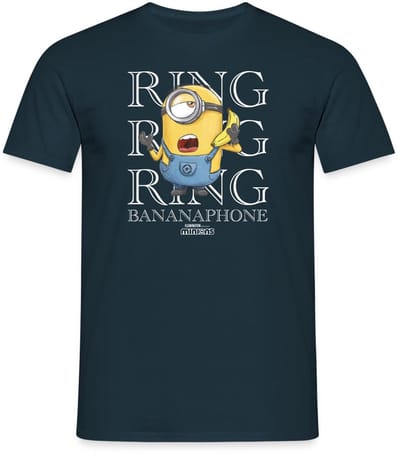 Minions Ring Bananaphone Ringen T-Shirt Heren