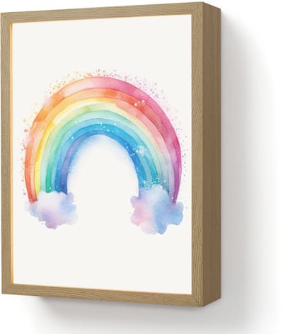 Nachtlampje 30x40 cm - Kinder lamp - Regenboog - Kinderen - Meisje - Tafellamp kinderkamer draadloos - Slaapkamer lampje - Bedlamp kinderen - Kinderlampje - Wandlamp babykamer - Nachtlampjes