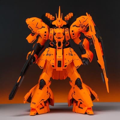 En Stock RG 1/144 Sazabi HermèS Orange Assemblage Modèle Posable Kit Maquettes Action Figures Ornements de Collection Modèles en Plastique Jouets Cadeaux orange