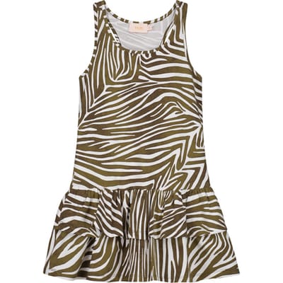 Shiwi Girls Samoa Dress Zanzibar Zebra Palmtree Green Größe: 140 | Kleider Outlet | Unisex | Grün
