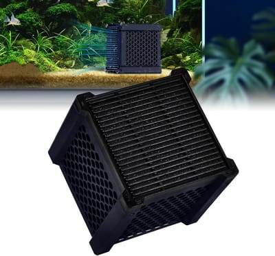 Aquarium Filter Cube met Actieve Koolstof - Waterzuiveraar voor Ponds en Aquaria, Eco-vriendelijk en Efficiënt Systeem