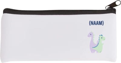 Akyol - 2 dino's met eigen naam Etui - Dinosaurus - kinderen/dino liefhebber - verjaardagscadeau - cadeau - kado - geschenk - verjaardag - 20 bij 9 cm