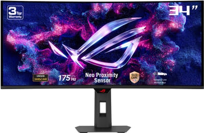ASUS ROG Strix OLED XG34WCDG - UWQHD WOLED Curved Gaming Monitor - USB-C 15W Power Delivery - 0.03ms - 175Hz