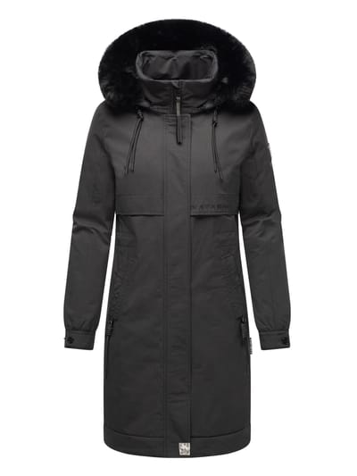 Navahoo Kaltwetterretter dames winterparka met imitatiebontkraag