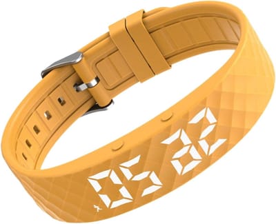 Stille Alarm Polsband - Tril Alarm Horloge - Discreet Wakker Worden - Zero Noise Functie - 10B centimeter - Geel