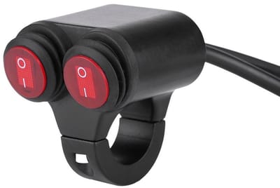 Universele 12V Motorfiets Handvat Schakelaar voor 7/8 Inch Stuur, Dubbele Controle voor Mistlampen en Hoorn, Geschikt voor Diverse Motoren