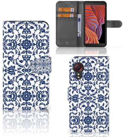 Samsung Galaxy Xcover 5 Hoesje Flower Blue