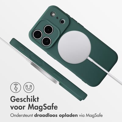 imoshion Hoesje - Geschikt voor Apple iPhone 17 Pro - Color Backcover geschikt voor MagSafe - Donkergroen