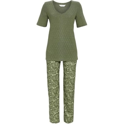 Ringella Tropisch groene pyjama katoen Groen vrouw 38