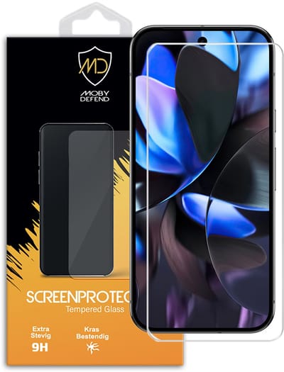 MobyDefend Screenprotector - Geschikt voor Google Pixel 9 Pro - Case-Friendly Screensaver - Gehard Glas