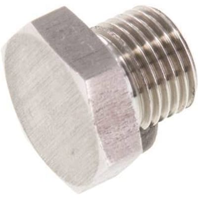 G 1/8'' RVS Plug met buitenzeskant 40 Bar [2 Stuks]