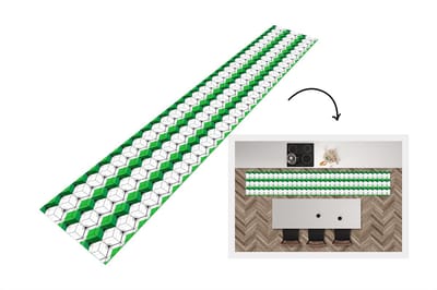 Keukenloper - Loper keuken - Blokken - Patronen - 3D - Groen - 300x50 cm - Keukenloper vinyl
