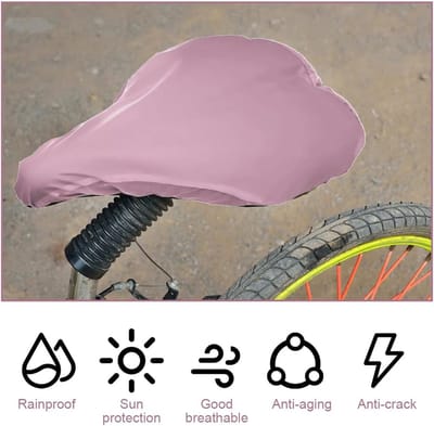 Famanu - Waterdichte fietsstoelhoes 28 x 24cm fietszadel regenbescherming, zadelbedekking fiets waterdichte, saddle cover bike, fietsstoel regenbeveiliging voor de meeste fietszadel (roze)