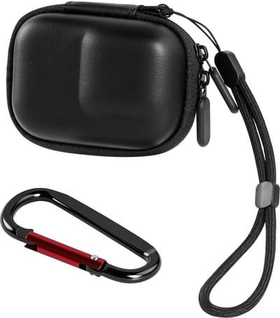 longziming -Actiecamera Tas - Beschermende Case - Hardshell Opbergtas - Impactbescherming - Dubbele Rits - PU-Leder - Spritzwassergeschützt - Snelle Toegang - 1 Stuk