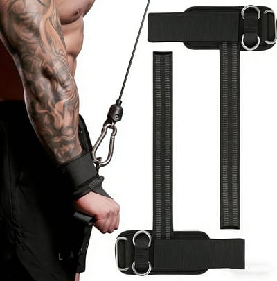 BOTC Sports Wrist wraps - 2stuks - Polsbanden voor Krachttraining en Fitness - Verstelbare Lifting Straps met Versterkte Polsondersteuning - Geschikt voor Deadlift - Zwart