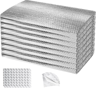 Garagedeur Isolatieset - Thermische Panelenset - Energie Besparen - 3-Laags Aluminiumfolie - 8 Stuks 6mm - Zilver