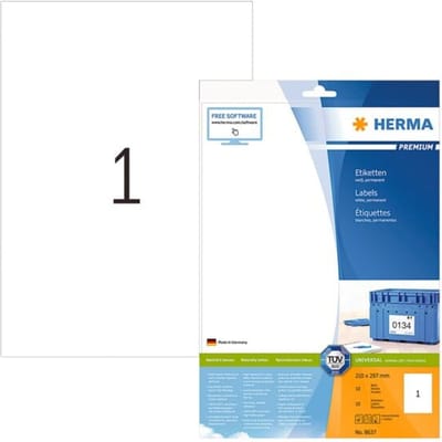 HERMA 8637 Wit Zelfklevend printerlabel printeretiket