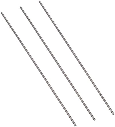 Cosensi- Titanium Staaf 3 Stuks - Ronde Stang - Diameter 6 mm - Lengte 48 cm - Lichtgewicht - Hoge Sterkte