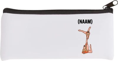 Akyol - acroyoga 2 vrouwen met je eigen naam Etui - Acrobatiek - mensen die acrobatiek/acroyoga beoefenen - acrobaat - acroyoga - mensen die houden van acrobatiek - verjaardag - cadeau - kado - geschenk - gift - 20 bij 9 cm