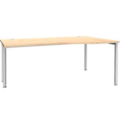 Schäfer Shop  Genius Bureautafel in vrije vorm MODENA FLEX, aanbouw rechts, esdoorn