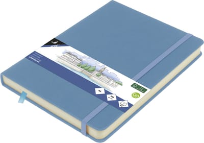 Kangaro schetsboek - A5 - sky blue - met elastiek en lint - 2 stuks - K-861295