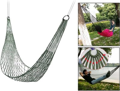 Lichte en Draagbare Hangmat Nylon Net voor Kamperen, Wandelen en Tuin - 100 kg Belasting