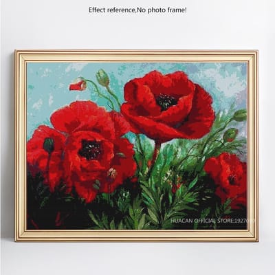 5D bricolage diamant mosaïque pleine ronde broderie vente strass image diamant peinture point de croix 20X30CM red
