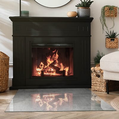 Coloray Vloerplaat Houtkachel - Plaat voor Onder Kachel - 100 cm x 70 cm - Kachel Vloerplaat - Grijs Vloerplaat Kachel - Onderplaat - Vloerplaat Openhaard - Houtkachel Accessoires - Onderplaat Voor Houtkachel