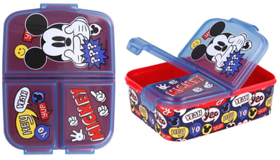 Boîte à lunch MICKEY MOUSE pour collations 3 compartiments
