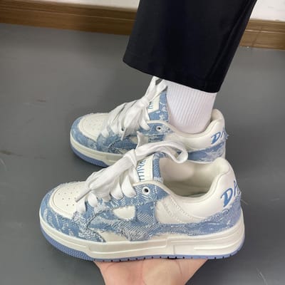 Chaussures de sport rétro Guochao pour femmes, nouvelles chaussures tendance pour étudiantes 35 bleu