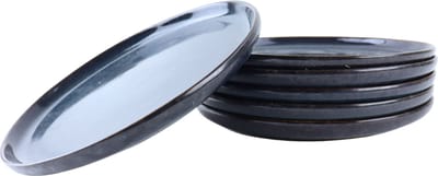 OTIX Dinerborden Bordenset 6 Persoons 26cm Blauw Aardewerk EBONY