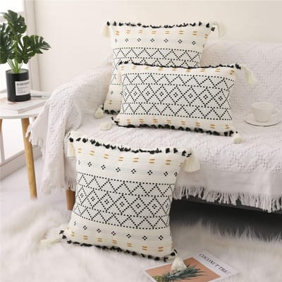 Kwaliteit Katoen Kussensloop Gestreept Kussenhoes Decoratieve Kussensloop voor Bank Auto Huis Luxe Sierkussenhoes 30x50 45x45 50x50cm 45x45cm