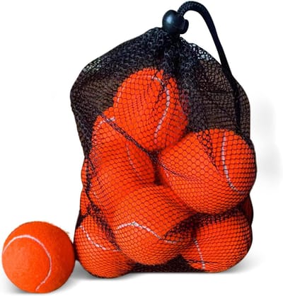 Tennisballen Set - Oefenballen Trainingsballen - Beginners Training Spel - Natuurlijk Rubber Vilt - Diameter 2.5 Inch - Donker Oranje