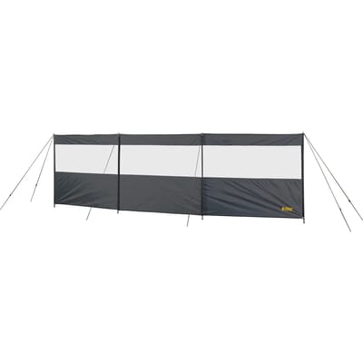 Abbey Camp Windscherm met raam - Polyester - 5 Meter - Grijs