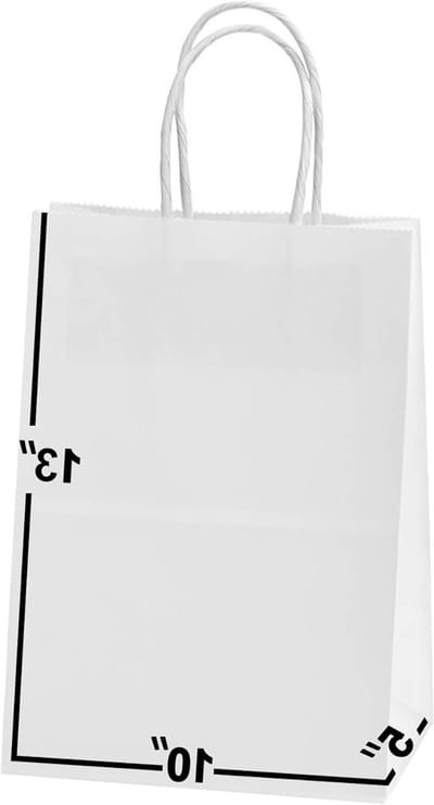 Papieren Geschenkzakken - Kraft Zakjes - Verpakken en Cadeaus - Met Stevige Bodem - 10 x 5 x 13 cm