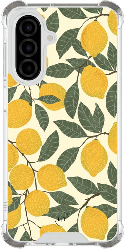 Shockproof hoesje - Geschikt voor Samsung Galaxy A26 - Citroenen - Extra sterke case - TPU/polycarbonaat - Natuur - Geel, Transparant