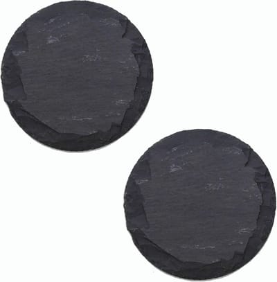 Set van 2 ronde leisteen borden 10cm leisteen borden leisteen borden serveerborden serveerborden leisteen bordenset