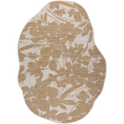 Kleden Rugsx ORGANIC 2735 sisaltapijt Bloemen ecru / natuurlijk 120x170 cm
