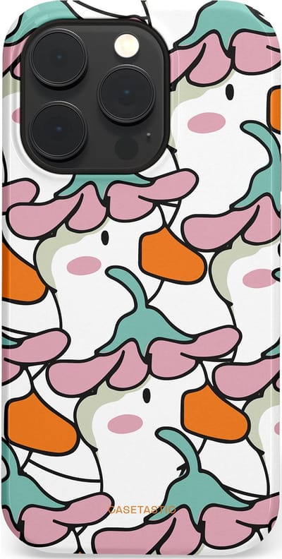 Casetastic Hoesje Geschikt voor Apple iPhone 14 Pro Magsafe - Stijlvolle Beschermende Duo-layer Case - Bloempjeshoed