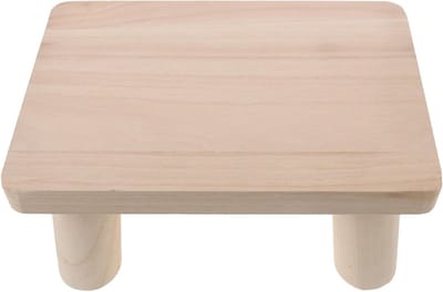 Houten Opstapje - Lage Bank - Ondersteuning Thuis - Antislip Voetjes - 30x20x15 cm - Beige