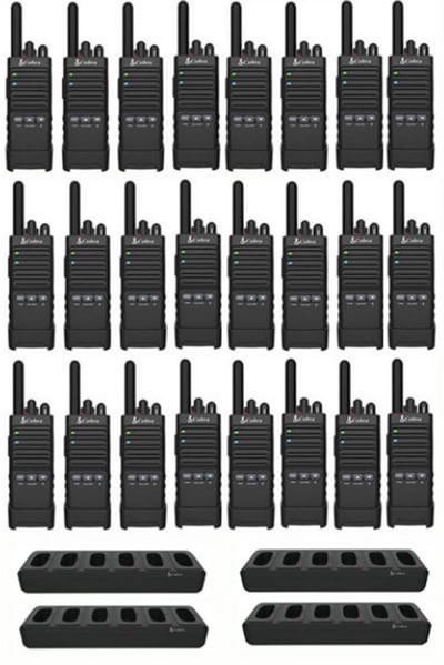 Set van 24 Cobra PX650 UHF PMR446 portofoons met multilader