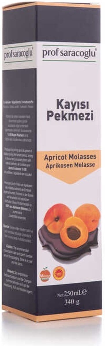 Prof Saracoglu Abrikozenmelasse - natuurlijke siroop - 250 ml - zonder toevoegingen - rijk aan ijzer en calcium