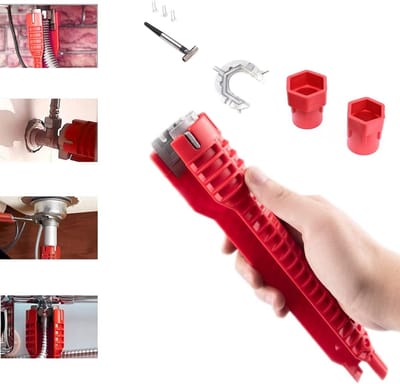Multifunctionele Sleutel voor Waterkranen en Sanitair, Ideaal voor Keuken, Badkamer en Toilet, Perfect voor Loodgieterswerk en Installatie