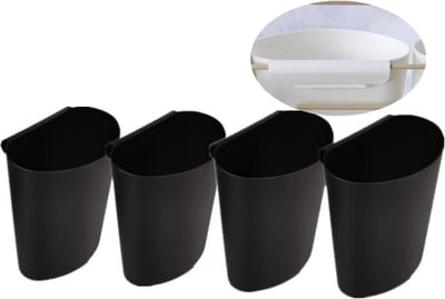 SnelShoppen - 4 Stuks Hangende Bekershouder, Accessoires Voor Rollende Wagen, Plantencontainers, Hangende Bloempotten, Ruimtebesparend, Opslagemmer, P