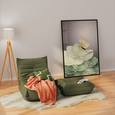REDOM Lazy Man Lounge Zitzak van Ribfluweel – Ergonomisch, Comfortabel en Draagbaar – Voor Woonkamer, Slaapkamer en Kantoor