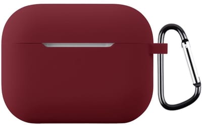 Coverup Hoesje - Geschikt voor AirPods Pro 3 Hoesje - Coverup Siliconen AirPods Case met Sleutelhanger - Bordeaux