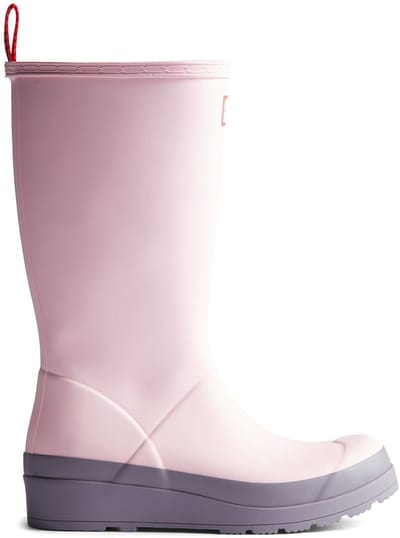 Hunter - Women's Play Tall Wellington Boots Parfait Pink/Purple Top - Maat 37