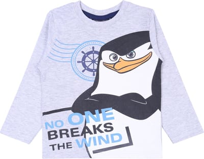 Pinguïns van Madagaskar grijze blouse