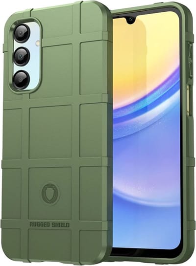 MobyDefend Hoesje - Geschikt voor Samsung Galaxy A16 - Rugged Shield TPU Backcover - Groen
