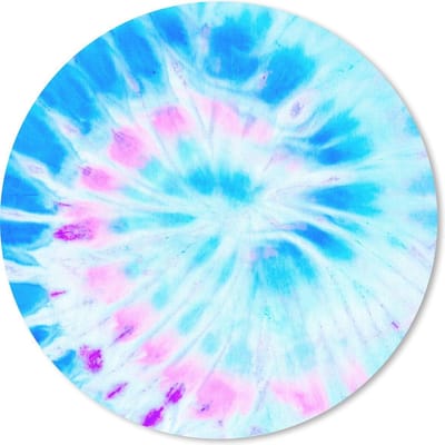 Muismat rond 20x20 cm - Mousepad Zomer - Tie dye - Spiraal - Ronde muismatten